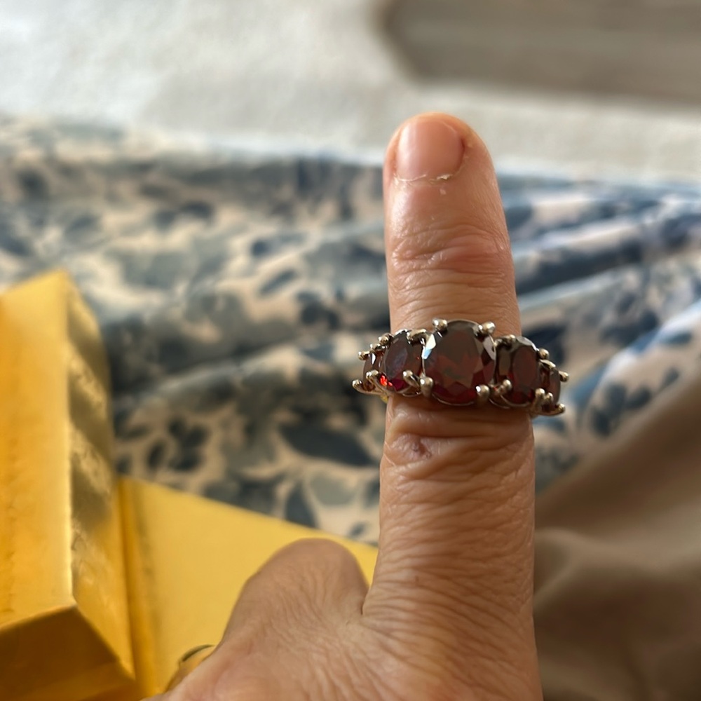 Red AAA grade Cz ring